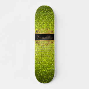 Skateboard Séquence de Parties scintillant de chaux Disco Old