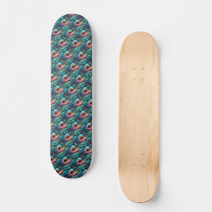 Skateboard Sérénité vibrante à plumes