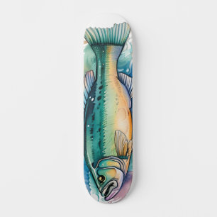 Skateboard Série Aquarelle : Bass