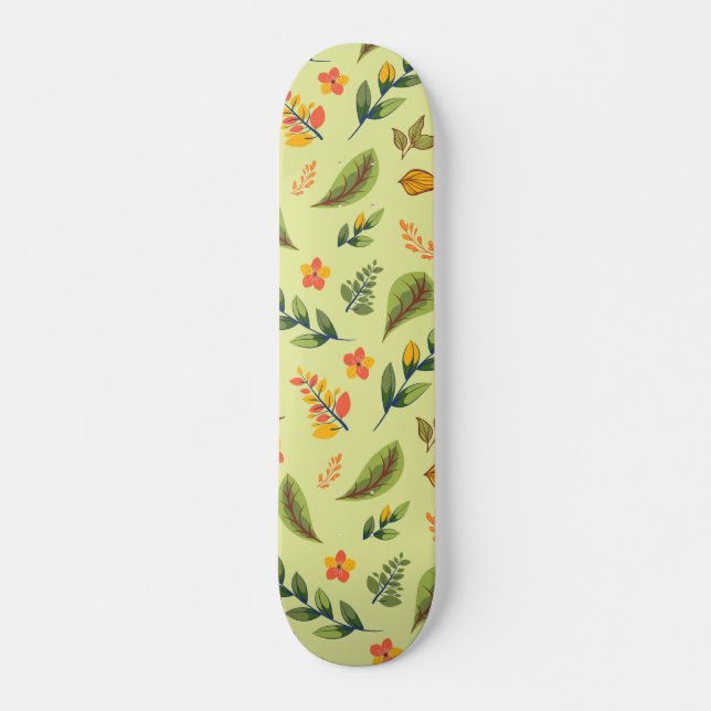 Skateboard Série de dessins de fleurs 3 (Devant)