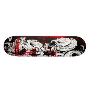 Skateboard serpent de crâne