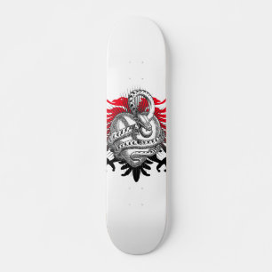Skateboard Serpent rouge noir