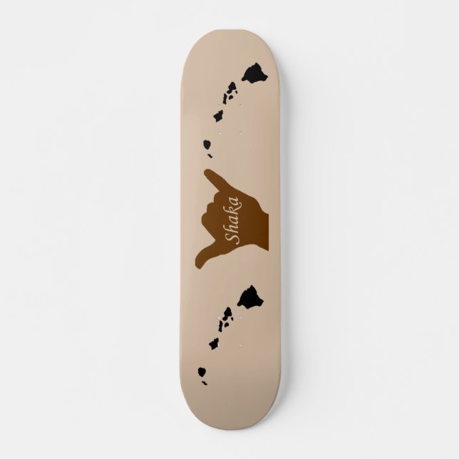 Skateboard Shaka avec la planche à roulettes à chaînes (Devant)