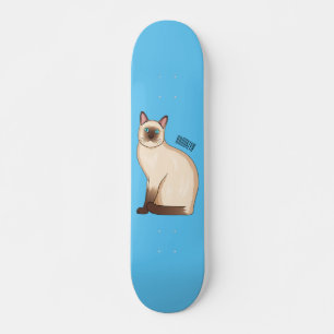 Skateboard Siamese cat cartoon