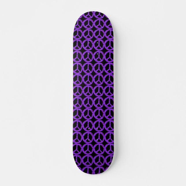 Skateboard Signe de paix pourpre (Devant)