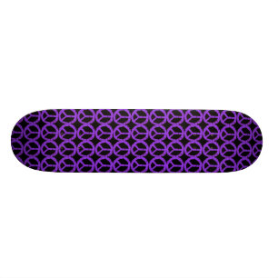 Skateboard Signe de paix pourpre