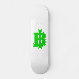 Skateboard SIGNE VERT BAHT ฿ devises thaïlandaises ฿