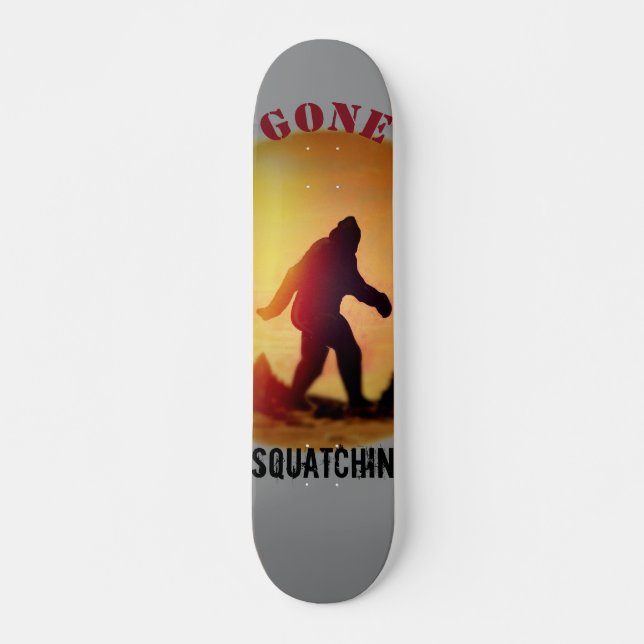 Skateboard Silhouette allée de coucher du soleil de Squatchin (Devant)