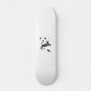 Skateboard Silhouette Chat dans l'espace - Choisir la couleur