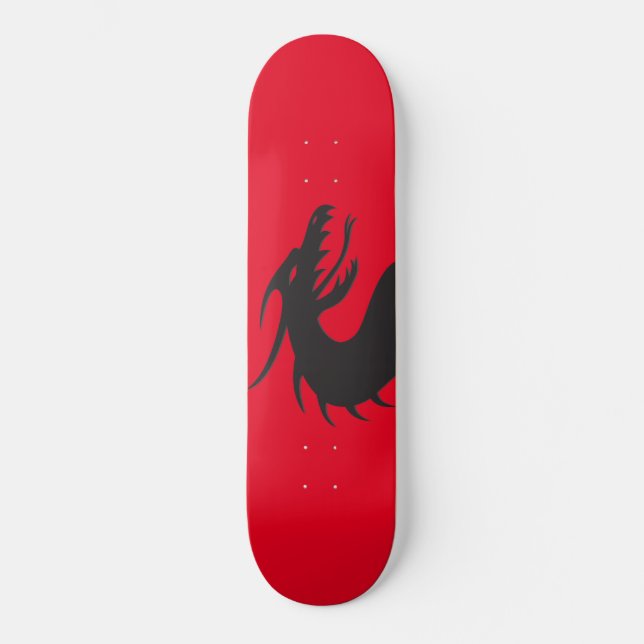 Skateboard silhouette de dragon, (Recto)
