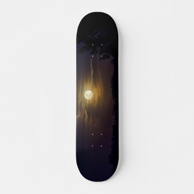 Skateboard Silhouette de lune (Devant)