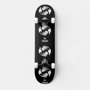 Skateboard Silhouette des Poissons
