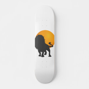 Skateboard Silhouette du lion - Choisir la couleur arrière -