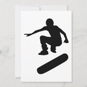 Skateboard-Silhouette Einladung