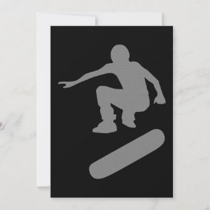 Skateboard-Silhouette Einladung