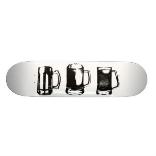 Skateboard Silhouette noire //de tasse de bière