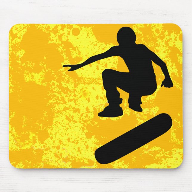 Skateboard. Silhouetten. Mousepad (Vorne)
