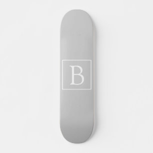 Skateboard Simple Light Grey monogram