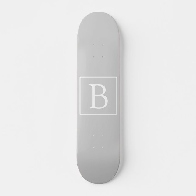 Skateboard Simple Light Grey monogram (Devant)