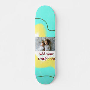 Skateboard simple minimum AJOUTER VOTRE TEXTE PHOTO NOËL yell