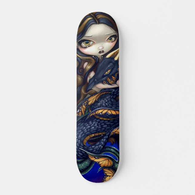 Skateboard Sirène avec un dragon de PLANCHE À ROULETTES de (Devant)