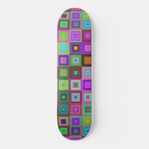 Skateboard skate carré arc-en-ciel