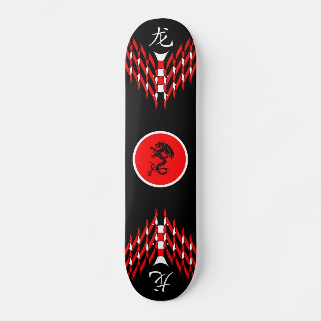 Skateboard Skate chinois Dragon (Recto)