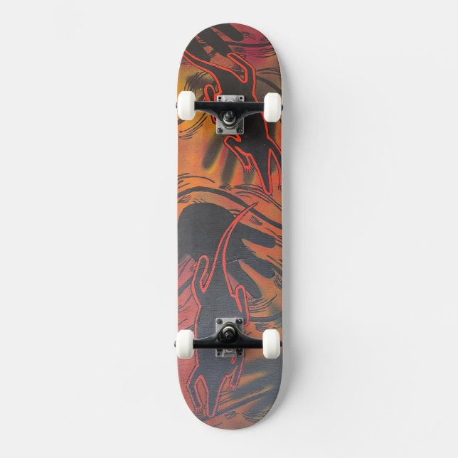 Skateboard skate de goanna autochtone  (Recto)