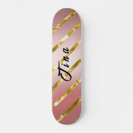Skateboard skate de parties scintillant rose mignon