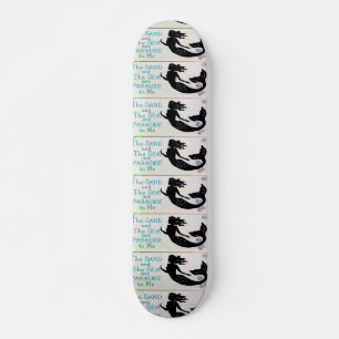 Skateboard skate de sirène de sable et de mer