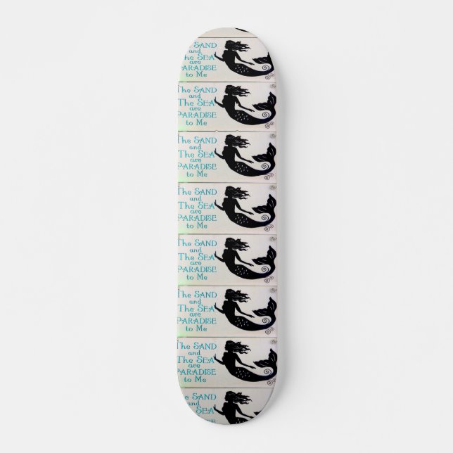 Skateboard skate de sirène de sable et de mer (Devant)