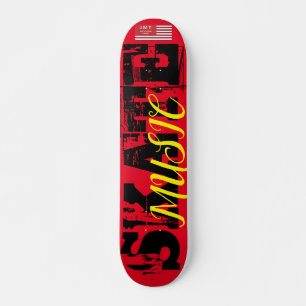 Skateboard SKATE MUSIC Skateboard, pont de 7 ¾ po