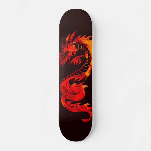 Skateboard Skate Red Fire Dragon (Recto)