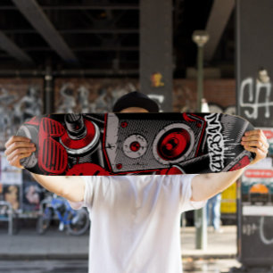Skateboard Skate Style Graffiti Rouge Red Skate