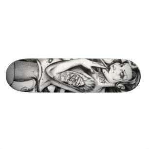 Skateboard skate tattoo girls