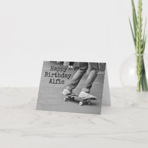 Skateboard, Skate Teenager, Ihr Name oder Ihr Pic Dankeskarte