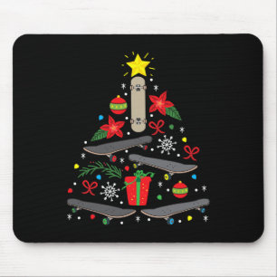 Skateboard Skate Weihnachtsbaum Ornamente Lustig G Mousepad