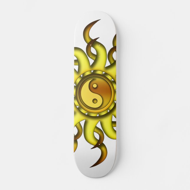 Skateboard Skate, Yin Yang Sun, Jaune Gold (Recto)