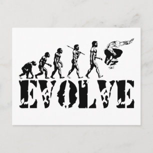 Skateboard Skateboard Evolution Sport Art Postkarte