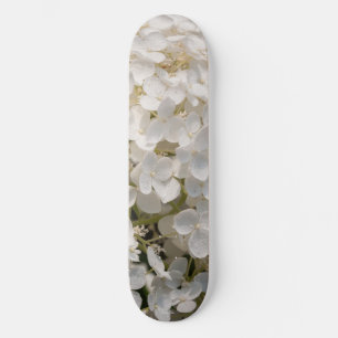 Skateboard Skateboard, fleurs blanche