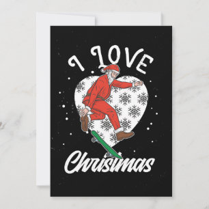 Skateboard Skateboard I Liebe Weihnachten Einladung