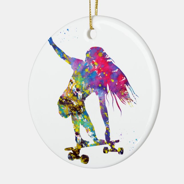 Skateboard, Skateboard Keramik Ornament (Links)