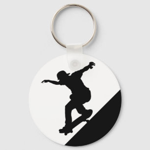 Skateboard Skateboard Spaß Silhouette Schlüsselanhänger