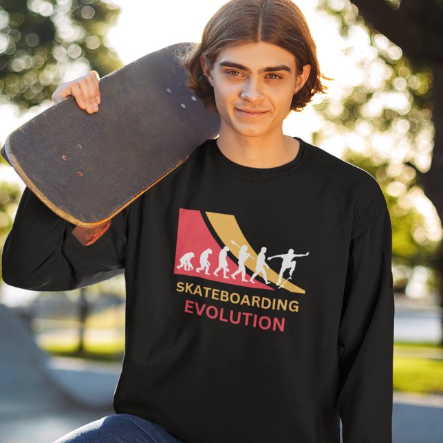 Skateboard Skateboarder Evolution Sweatshirt (Skateboarding Evolution Sweatshirt Men Women)