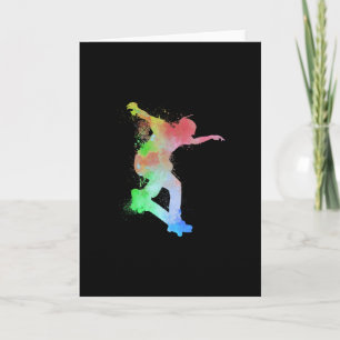 Skateboard Skateboarder Wasserspritzer Skater - Sk Karte