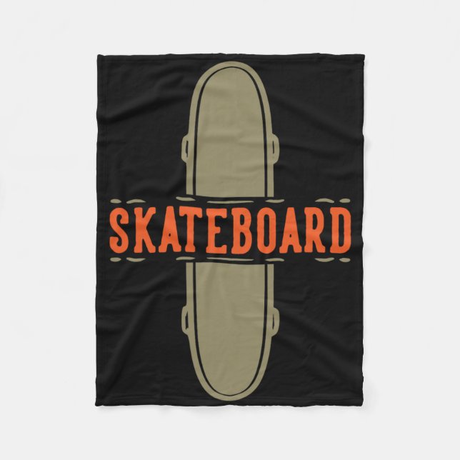 Skateboard Skateboarding  Fleecedecke (Vorderseite)