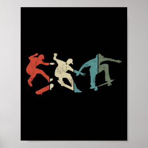 Skateboard Skateboarding Herzschlag-Geschenk für S Poster