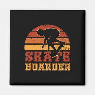 Skateboard Skateboarding Skateboardfahrer Skater A Magnet