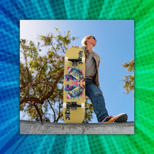 Skateboard Skater Joyeux Anniversaire Monogram Mus