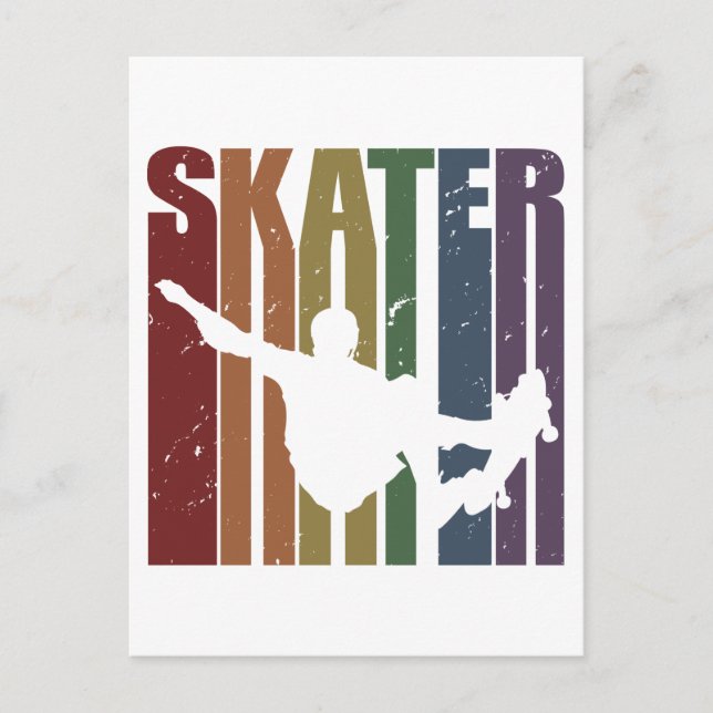 Skateboard Skater Skate Skateboarder Skateboarding Postkarte (Vorderseite)
